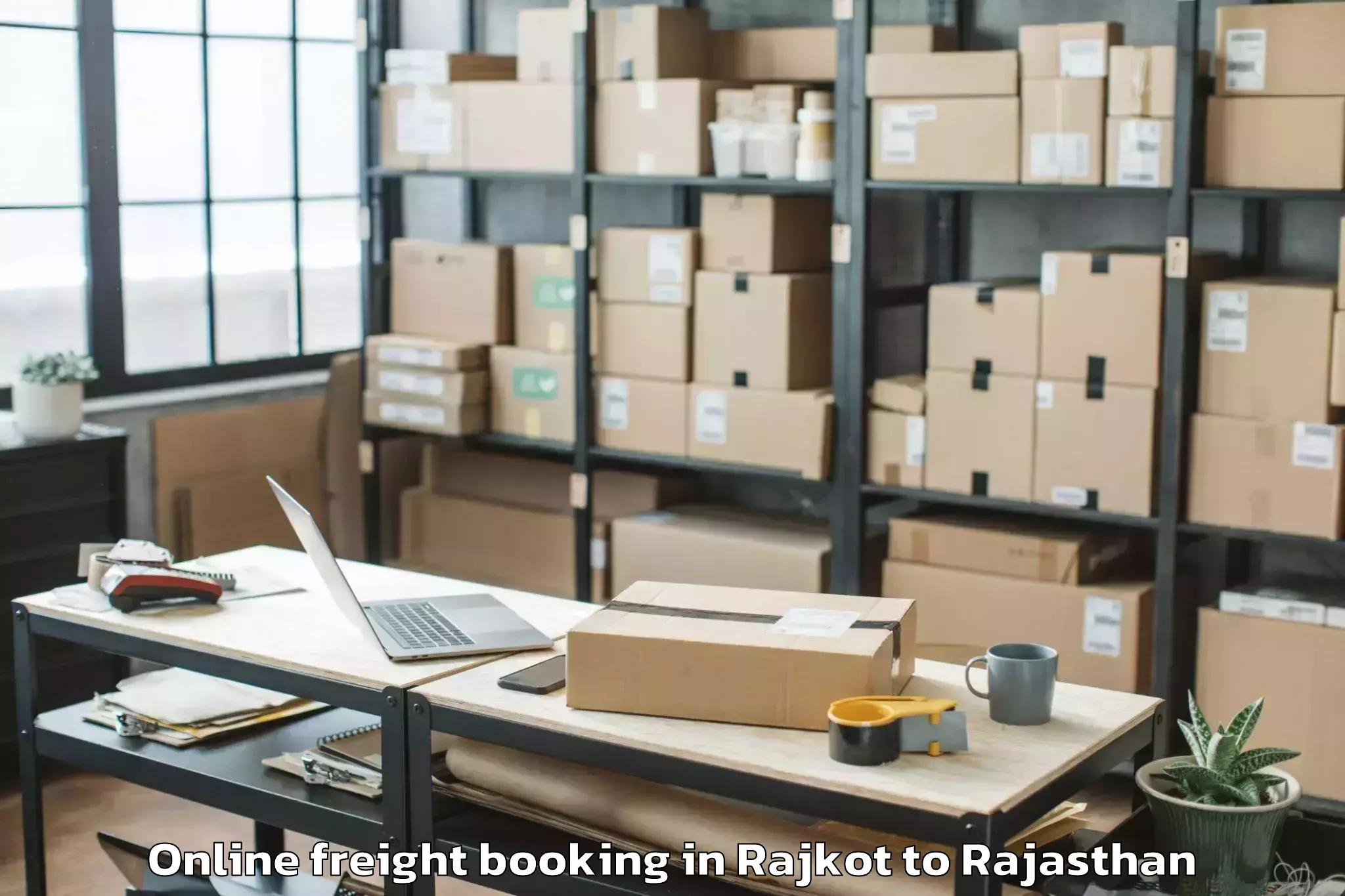 Top Rajkot to Ghator Online Freight Booking Available